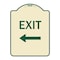 Signmission Exit With Left Arrow 2 Heavy-Gauge Aluminum Architectural Sign, 24" H, 18" L, TG-1824-24049 A-DES-TG-1824-24049 - alternate 1